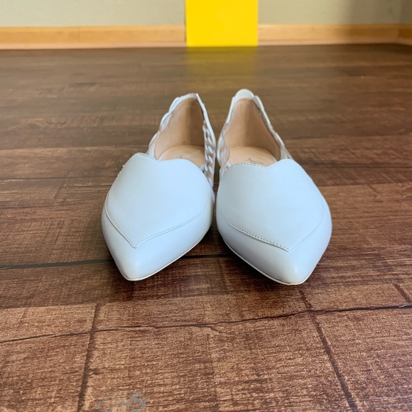 Isa Tapia white pointed toe slip on ballet flats - Picture 14 of 16